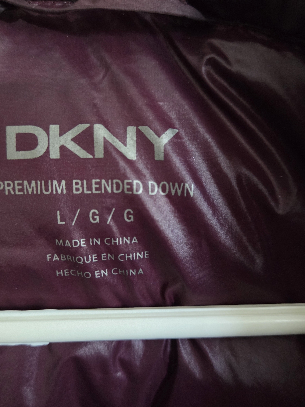 DKNY Women's Dark Plum Quilted Down Puffer Jacket - Picture 2 of 4